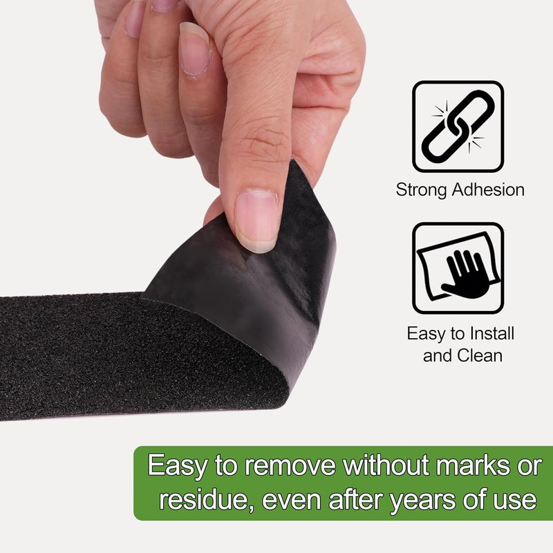 LLPT Grip Tape 8" x 36 Ft Ft Black Heavy Duty Anti Slip Tape for Stairs Waterproof Outdoor Indoor Non Slip Traction Strips for Stair Steps Boats Ramp Staircase Tread (ASB811) - Image 3